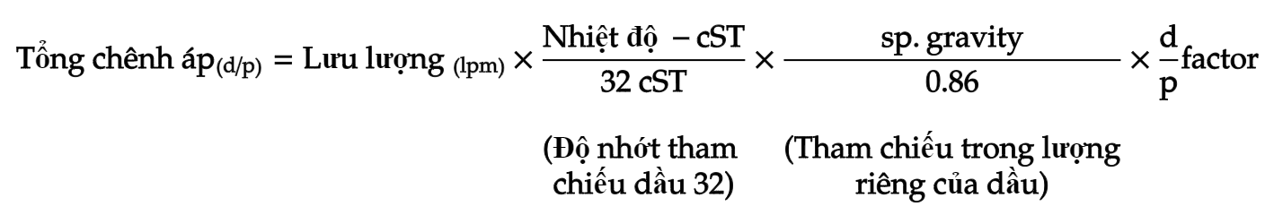 công thức tính chênh áp