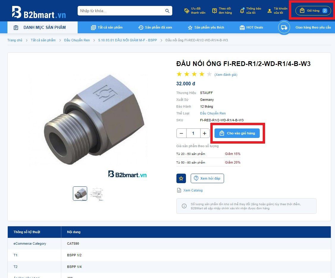 hướng dẫn mua hàng trên b2bmart