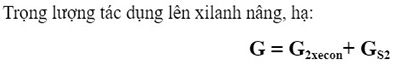 trong luong tac dung len xilanh nang ha